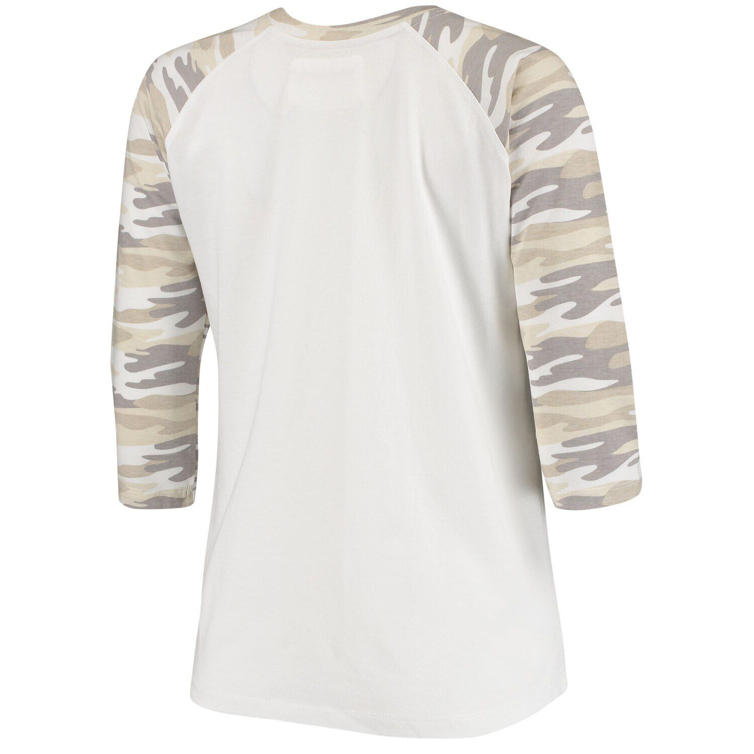 

Женская белая/камуфляжная футболка Indiana Hoosiers Boyfriend Baseball Raglan с рукавами 3/4, Белый, Женская белая/камуфляжная футболка Indiana Hoosiers Boyfriend Baseball Raglan с рукавами 3/4