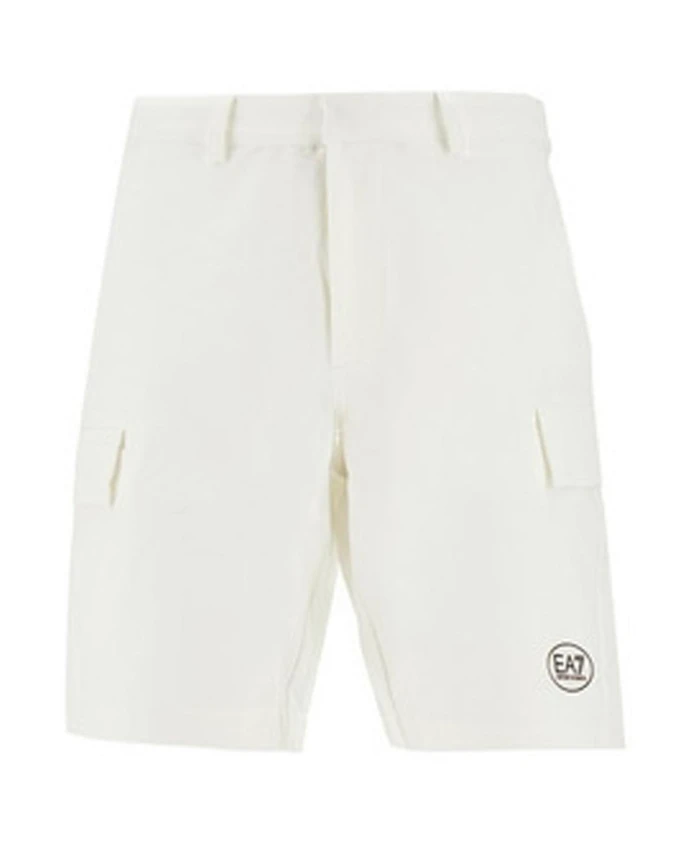 

Шорты с поясом и логотипом Cargo Emporio Armani Ea7, белый