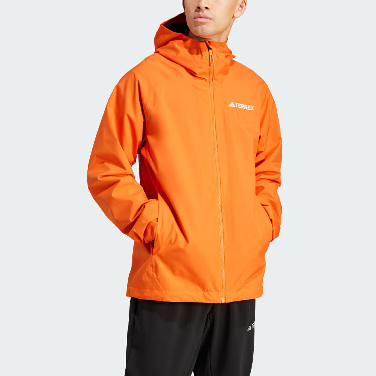 Куртка Adidas Multi Essentials 2L Rain, оранжевый — фото 4