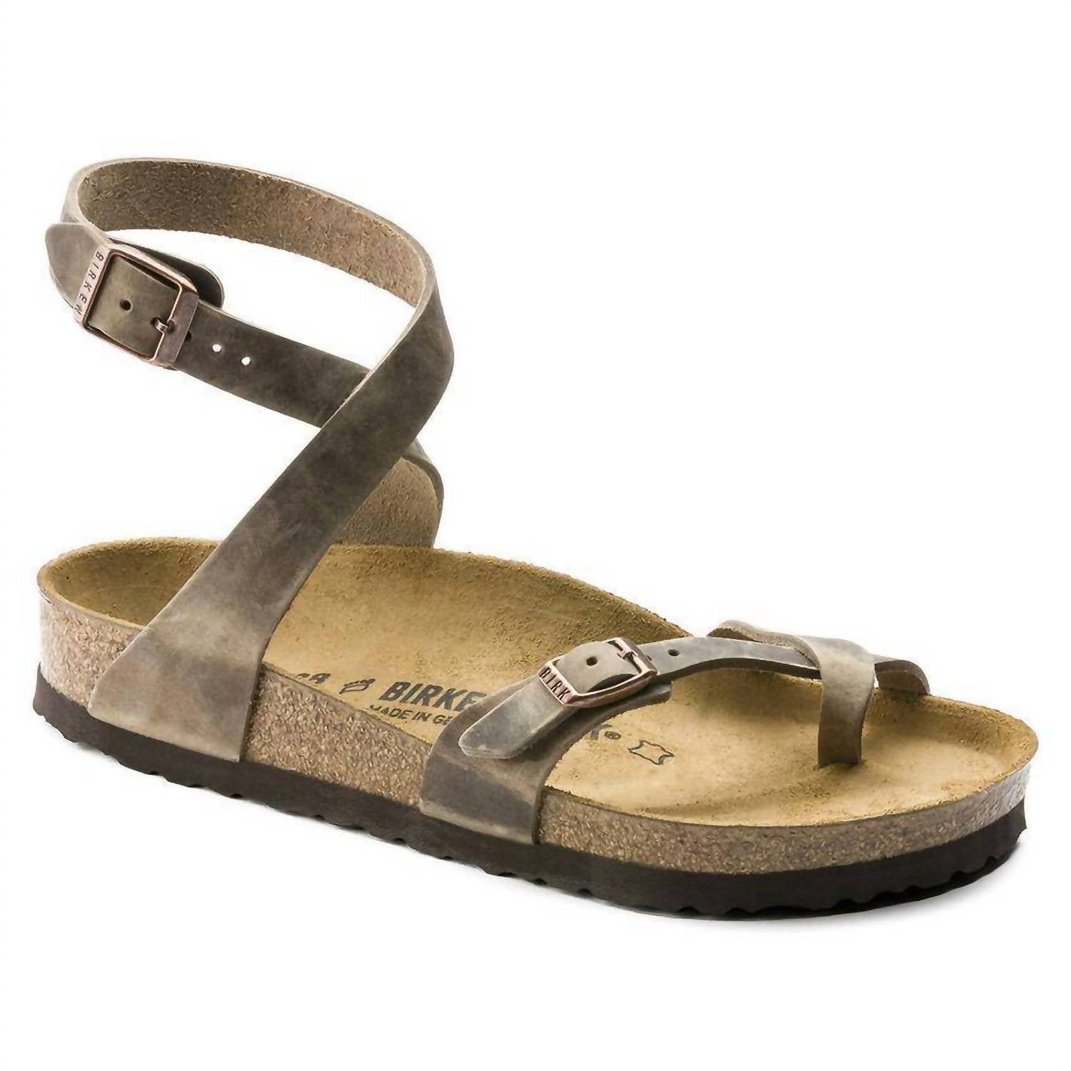 Женские мюли с ремешком на щиколотке Yara Birkenstock, Tobacco — фото 2