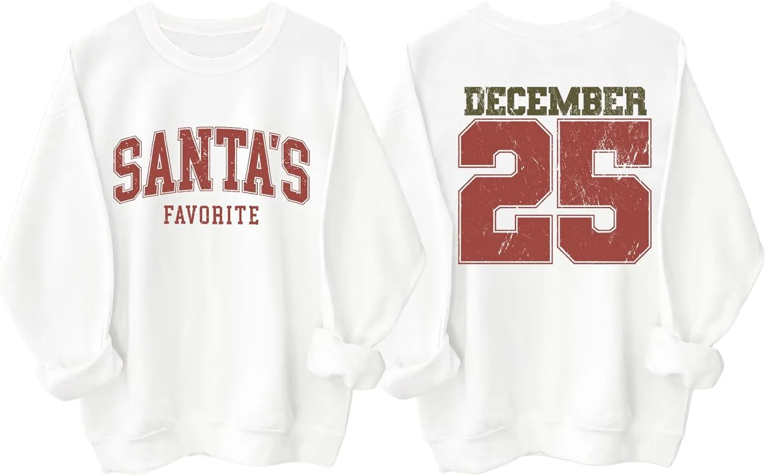 

Свитшот с принтом "25 декабря", рождественское настроение