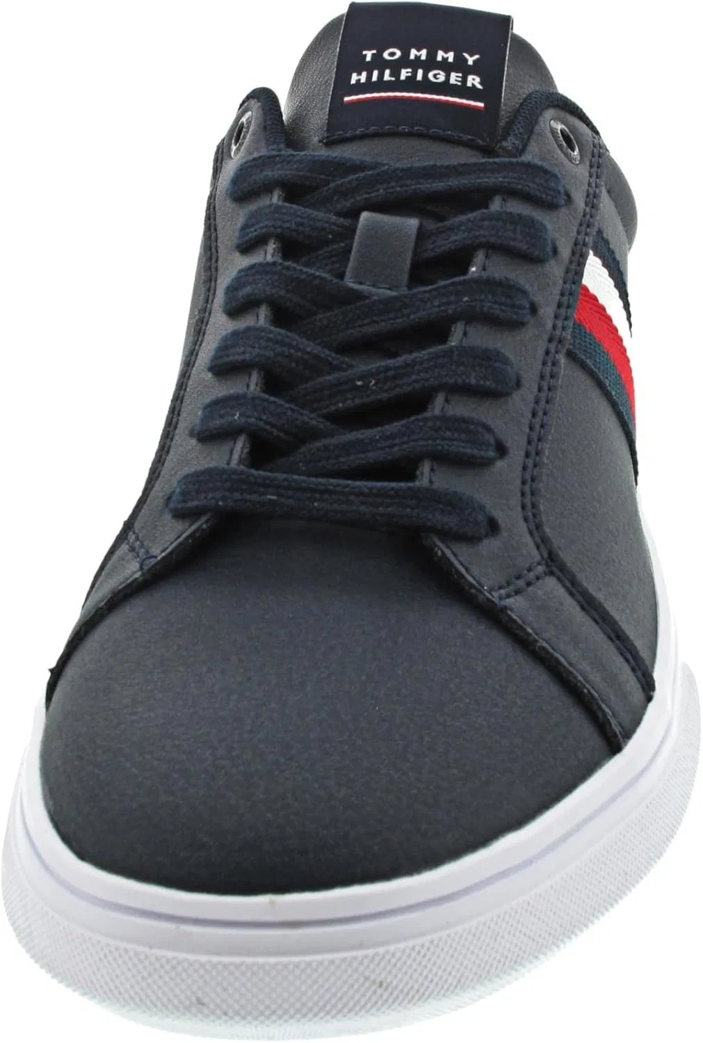 Мужские кроссовки Tommy Hilfiger Cupsole, корпоративные кожаные кроссовки с полосками, белые, размер 41 EU — фото 4