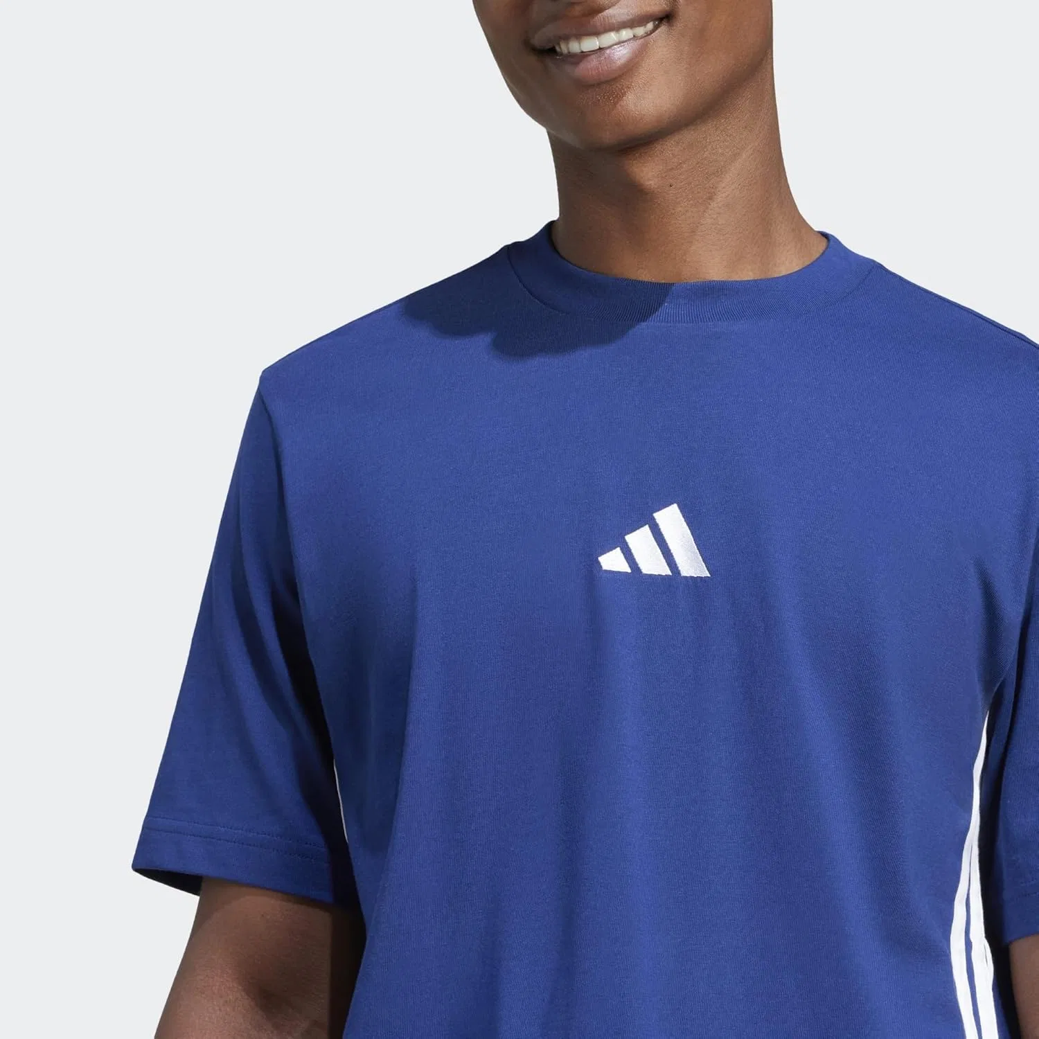 Футболка 3 полоски adidas, темно-синий/белый — фото 3