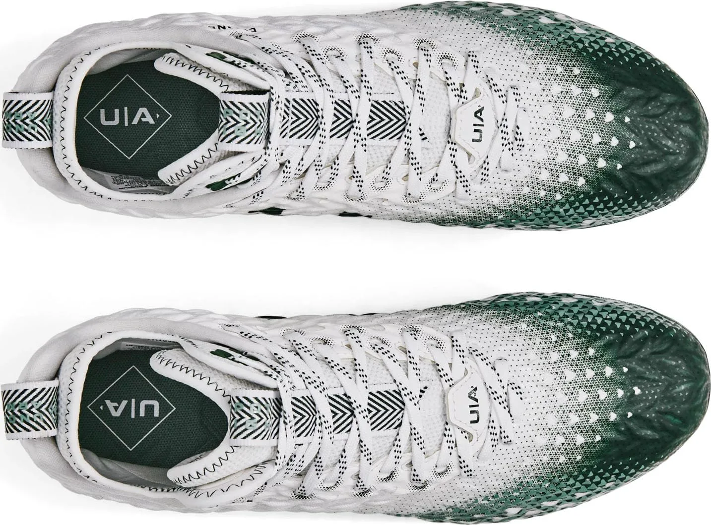 Футбольные бутсы Under Armour Men's Spotlight Clone 3, белый/зеленый — фото 3