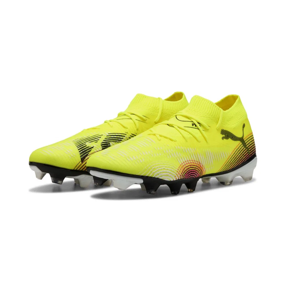 Мужские футбольные бутсы Future 8 Match FG/AG чёрно-бело-зелёные от Puma