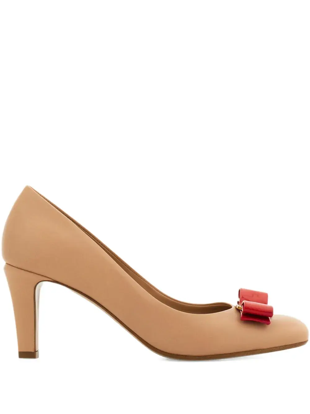Туфли Vara Bow 70 Ferragamo, нейтральный