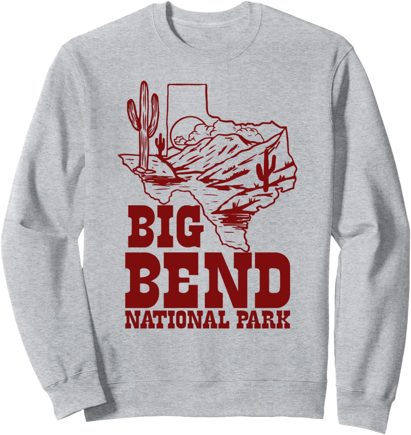 

Винтажная толстовка с изображением пограничного кактуса национального парка Биг-Бенд, штат Техас Symbiosis Supply Co., серый