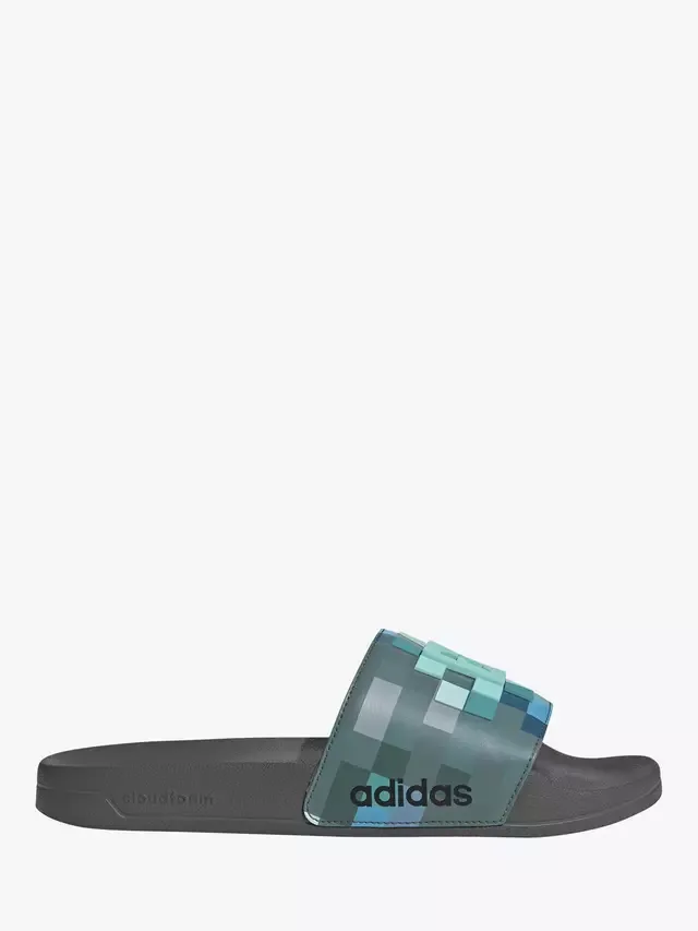 Сандалии Adidas Adilette Shower Minecraft Slider, серо-голубые adidas