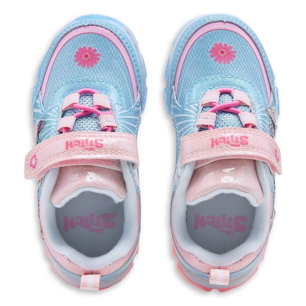 Детские светящиеся кроссовки Stitch для малышей/маленьких детей, pink/blue — фото 3