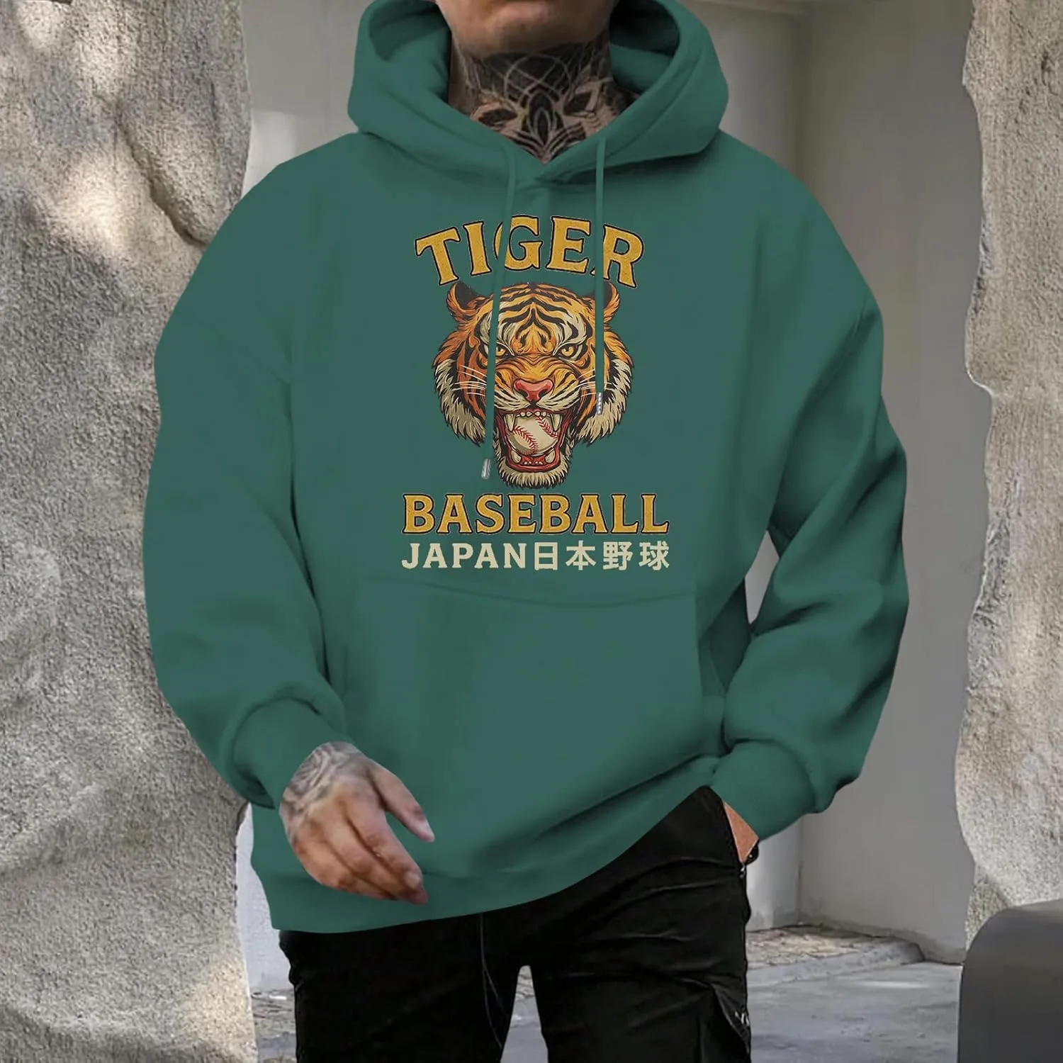 Оверсайз худи мужское Japan Baseball — фото 2