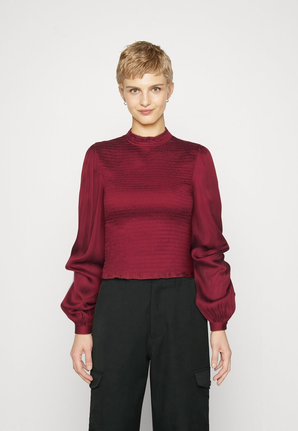 

Широкая рубашка манга ONLY ONLERICA SMOCK, цвет cabernet