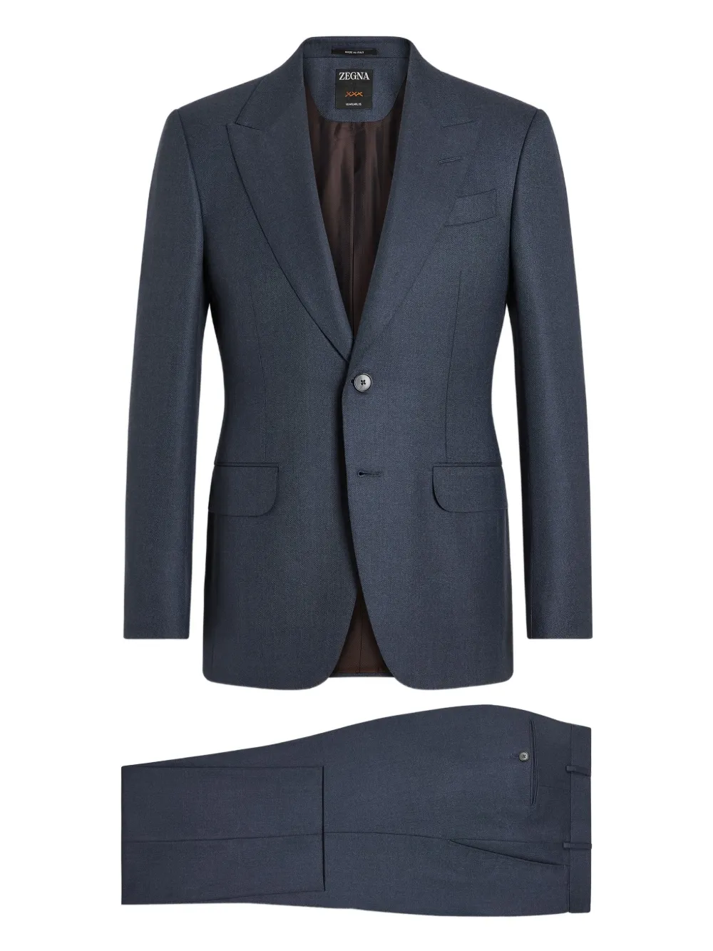

Костюм с однобортным пиджаком Zegna, синий