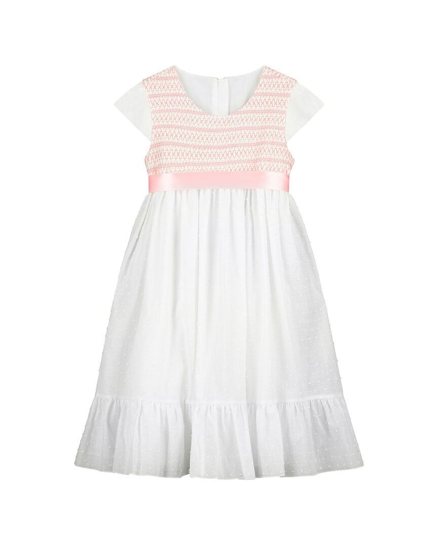 

Платье-сборка с вышивкой «Холли Хасти Поппи» Holly Hastie, белый