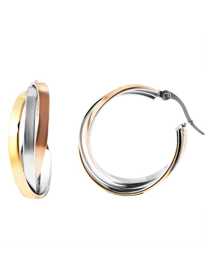 

Adeliás Женские серьги-кольца из нержавеющей стали, серебристого цвета