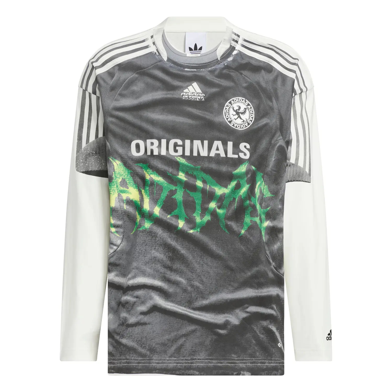 

Футболка Top FW25 SNBN GFX Unisex Adidas Originals, серый/белый