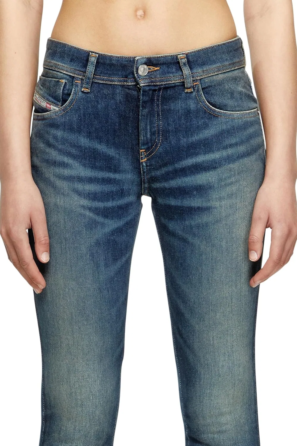 Джинсы скинни Diesel, Medium Blue — фото 2