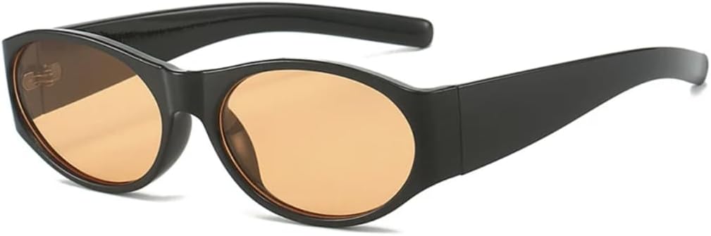 

Ретро овальные солнцезащитные очки для мужчин, модные градиентные очки с защитой от УФ-излучения UV400, женские солнцезащитные очки оранжево-синего цвета UUPTTPL, Black Champagne