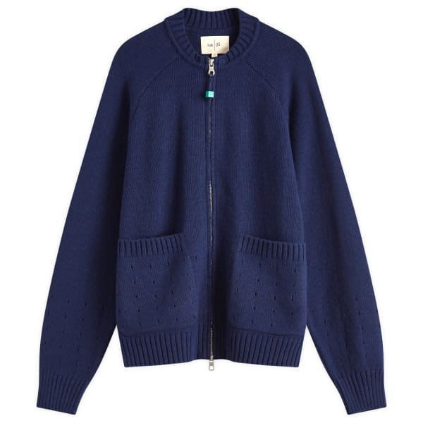 

Бомбер ажурной вязки Folk, Navy Melange