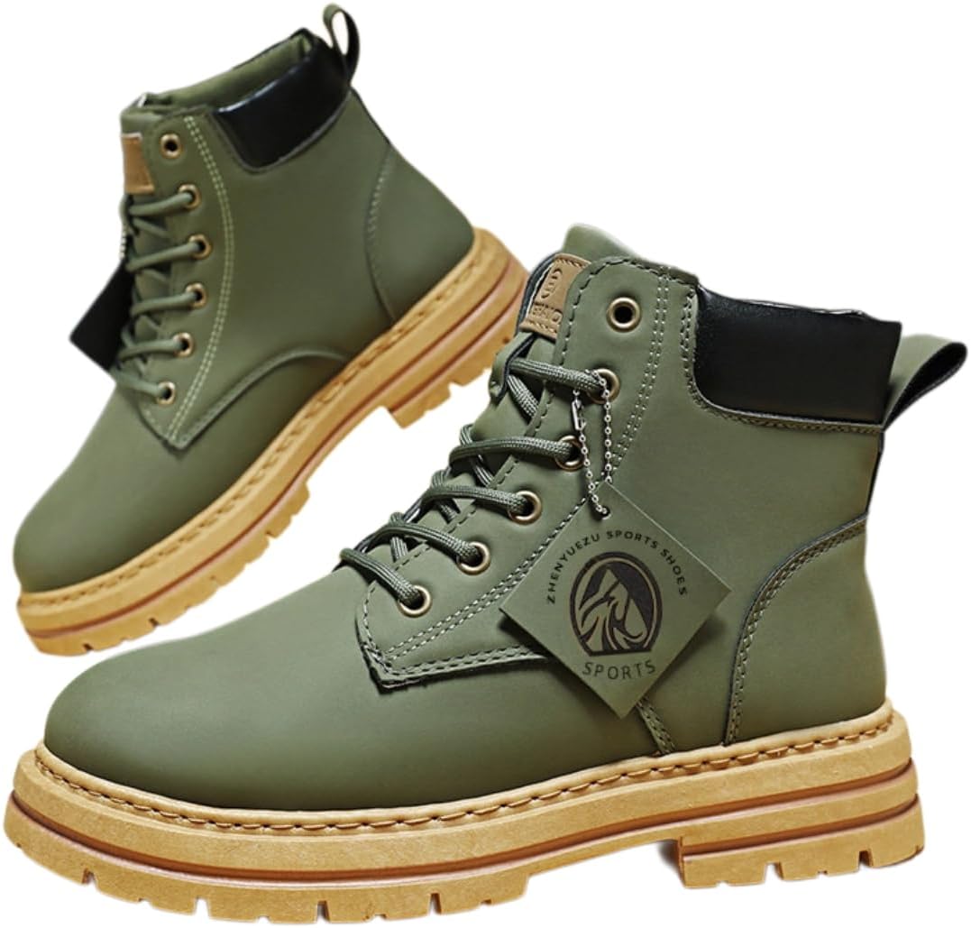 

Классические повседневные мужские ботинки из искусственной кожи PU с увеличением роста на 5 см, для работы и прогулок, с мягким воротником и массивной подошвой Ctkvbmeoi, зеленый