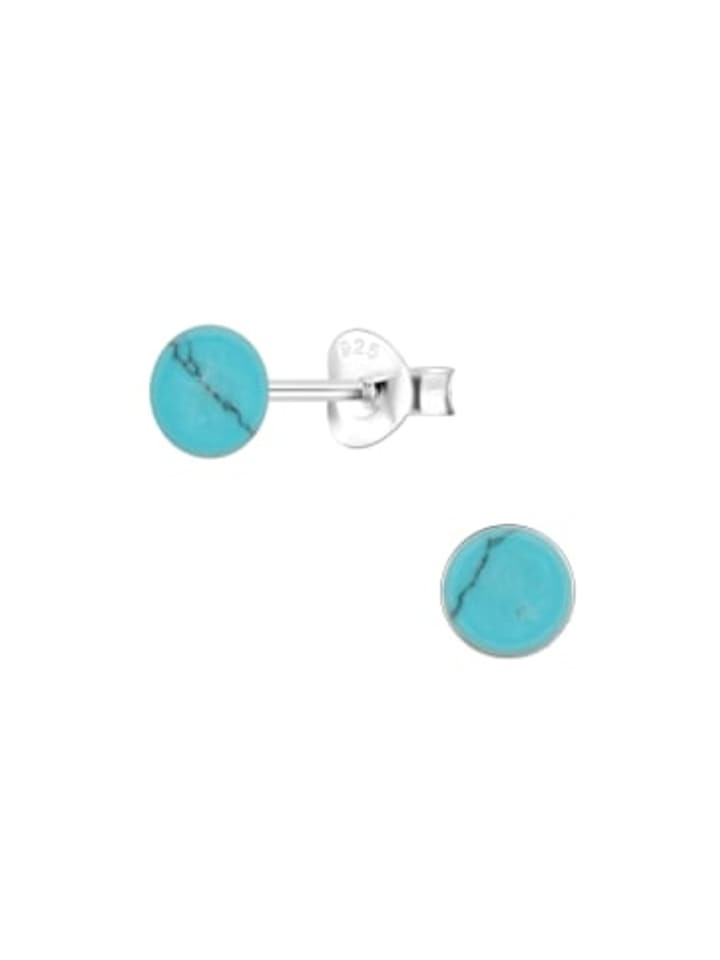 

Alexander York Серьги-гвоздики из перламутра и ракушечника, бирюзовый цвет, 6 мм, из серебра 925 пробы, комплект из 2 штук