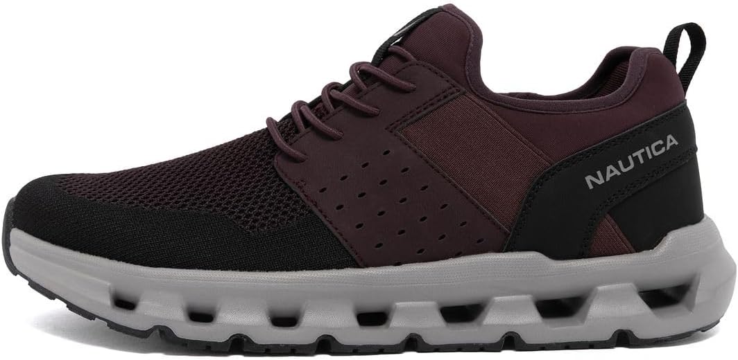 Мужские кроссовки Nautica для бега, спортивные, модные, с шнуровкой, мягкие для тренировок, тенниса - с амортизацией, дышащие, легкие и удобные, черный — фото 2
