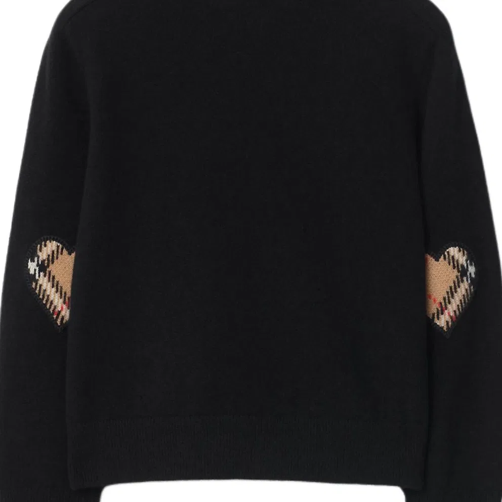 Свитер детский с круглым вырезом Burberry Black — фото 4