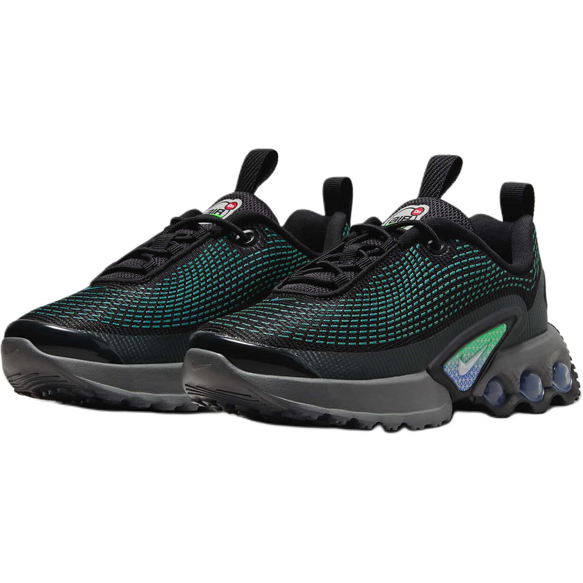 Детские повседневные кроссовки Nike Air Max Dn с амортизацией и дышащим верхом низкие черно-зеленые для детей 3-7 лет — фото 3