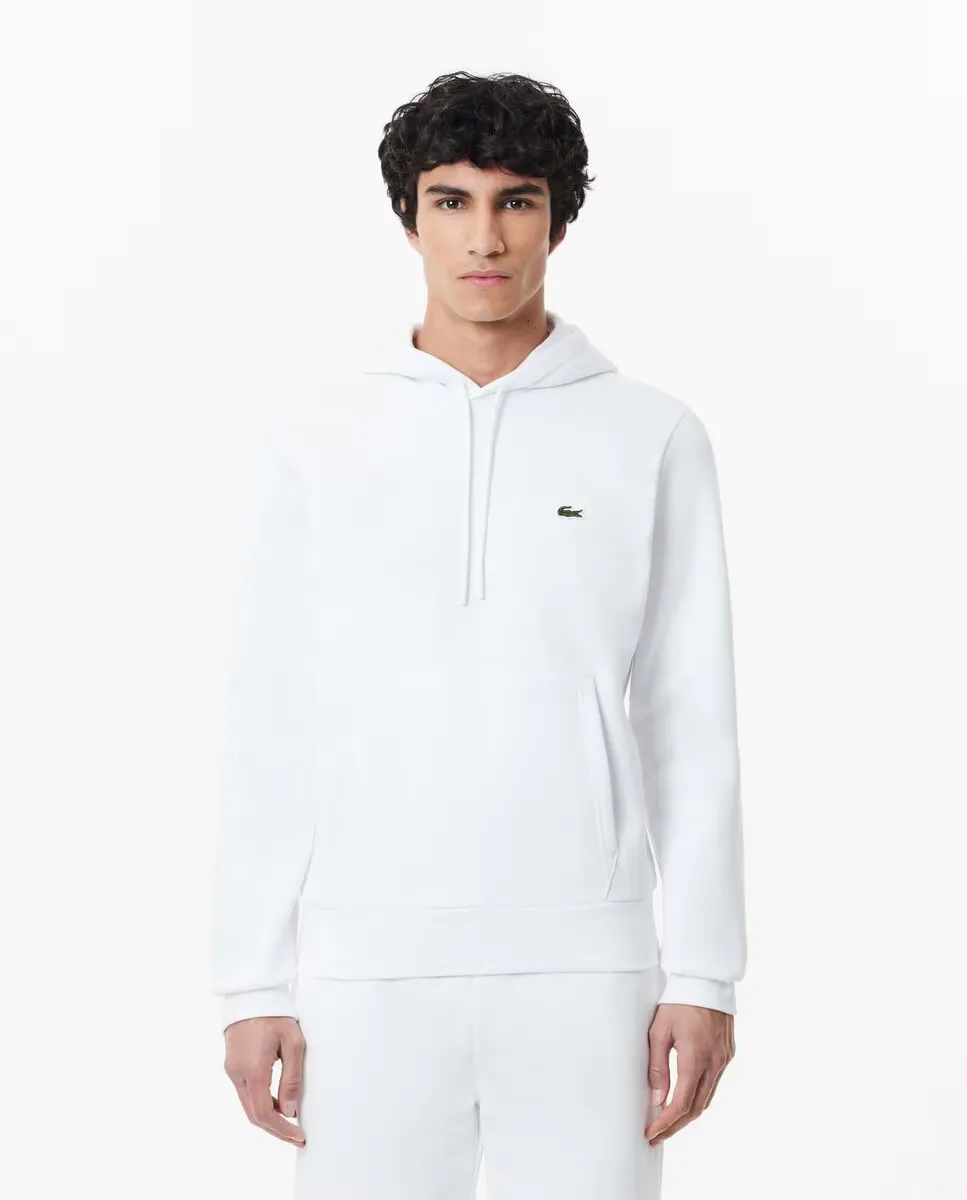 

Мужской свитшот из органического хлопка с капюшоном Lacoste, белый