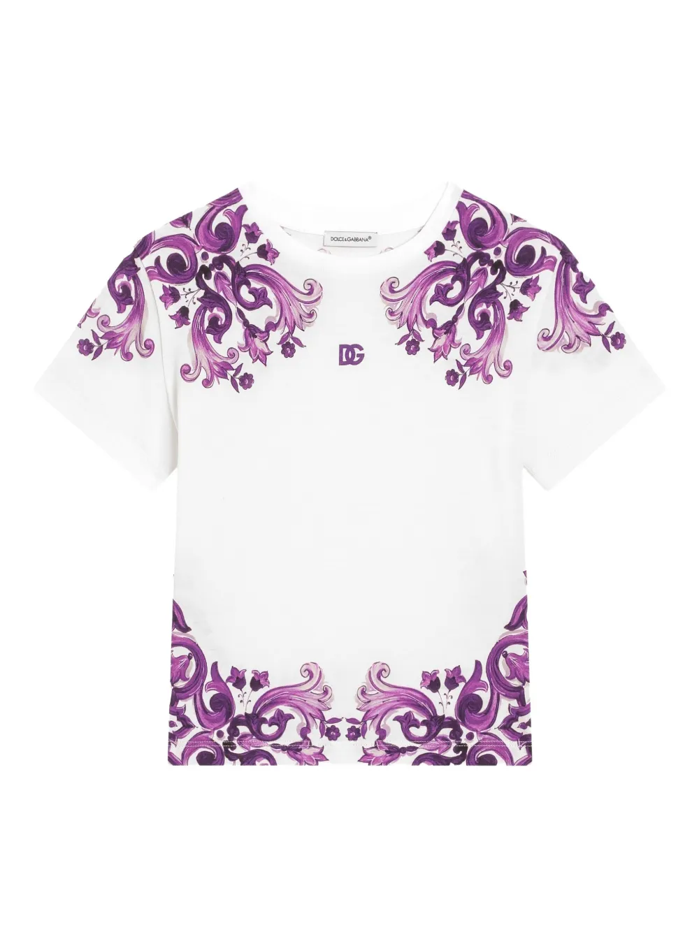 

Футболка с принтом Majolica Dolce & Gabbana Kids, белый