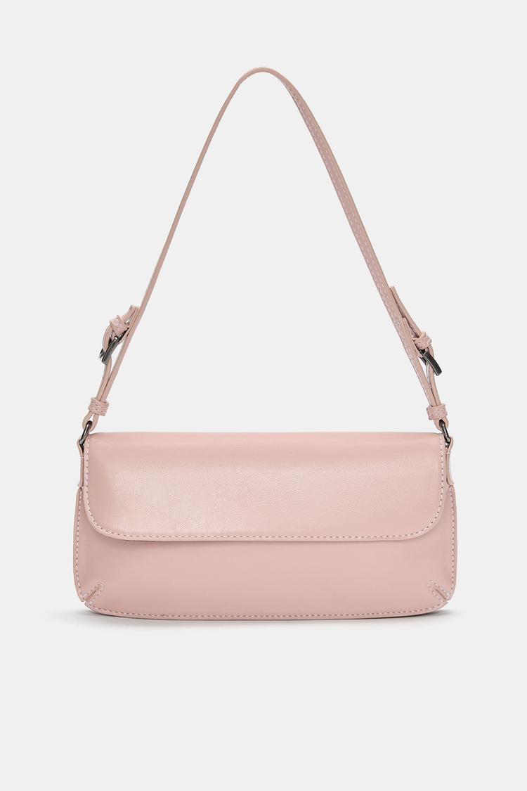 

Сумка через плечо с клапаном Pull And Bear, розовый
