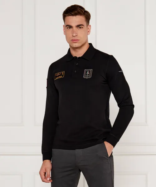 

Футболка поло Regular fit Aeronautica Militare, черный