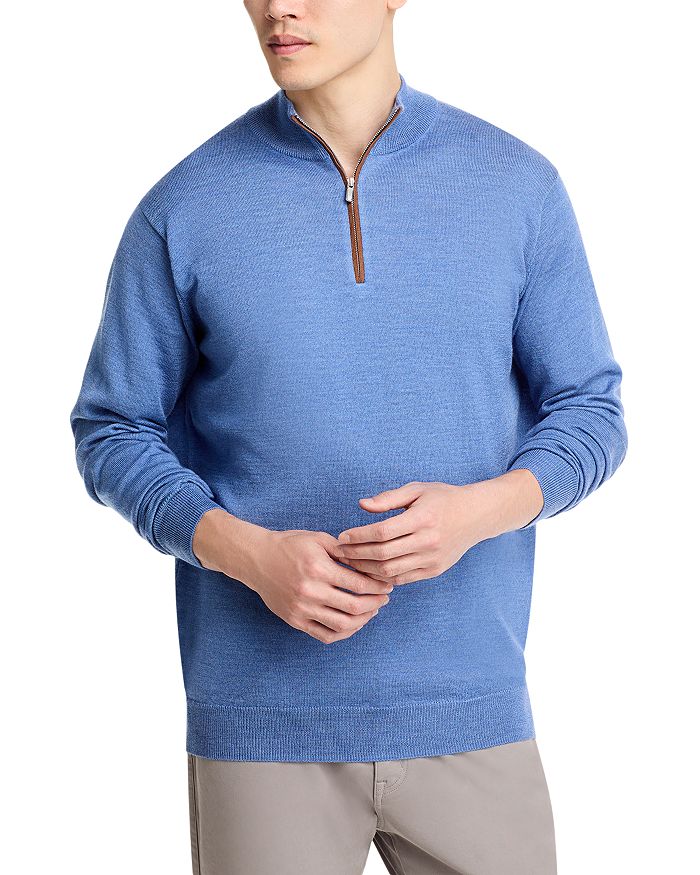 

Свитер с молнией до середины Crown Autumn Crest Peter Millar, синий