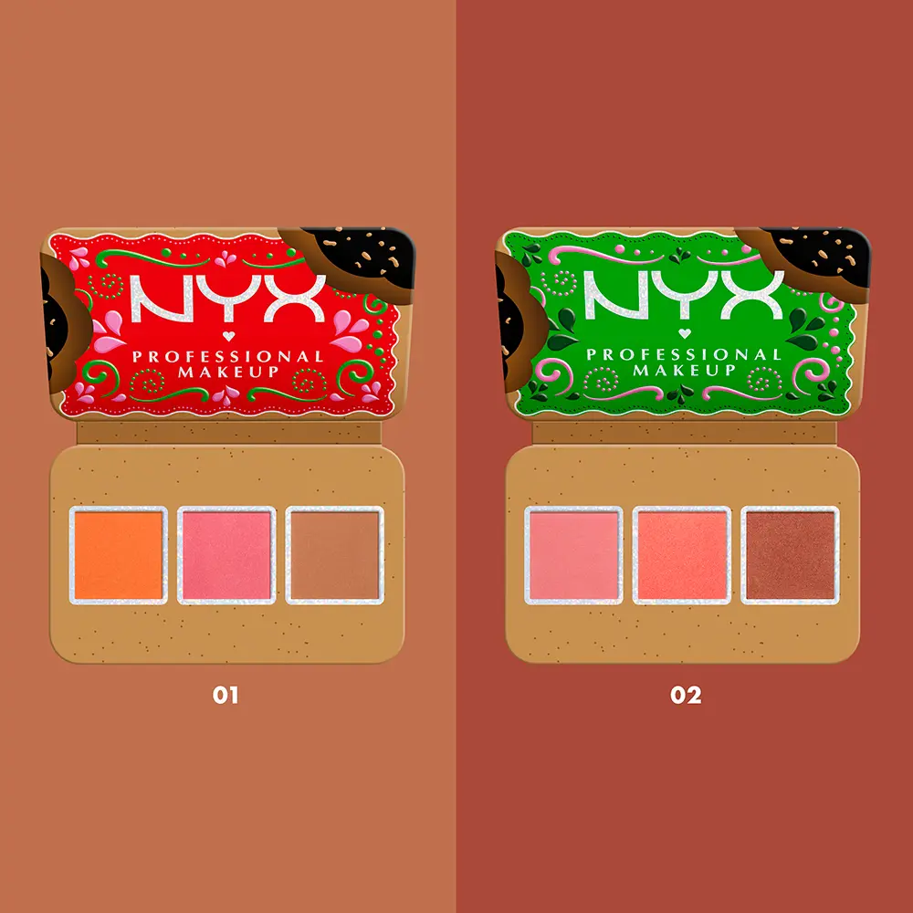Румяна Buttermelt palette bronceador y colorete Nyx Professional Make Up, цвет Light/Medium, 12 гр. — фото 4