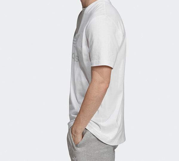 Футболка originals chest logo sports short sleeve white Adidas, белый — фото 4