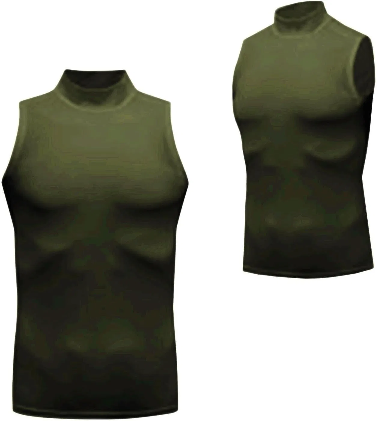 Компрессионная майка мужская для фитнеса, Army Green — фото 2