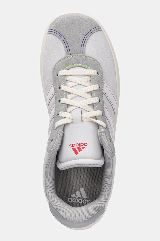 Детские замшевые кроссовки VL COURT 3.0 Adidas, серый — фото 4