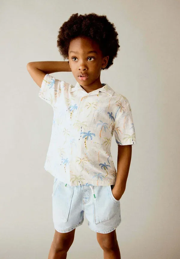 Шорты джинсовые детские Mango Kids, голубой