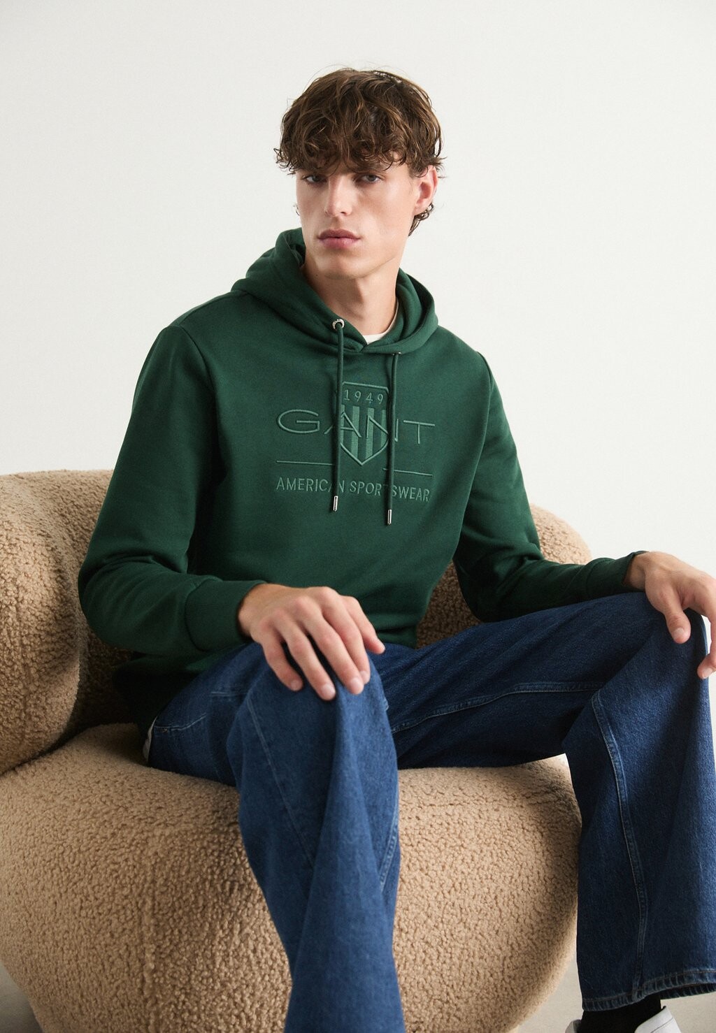

Толстовка с капюшоном TONAL SHIELD HOODIE GANT, темно-зеленый