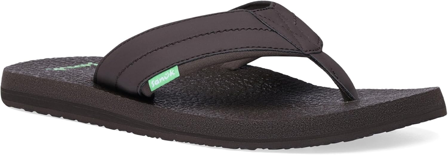 

Sanuk Mens Beer Cozy 2 | Flip Flops for Men | Mens Сандалии | Beach Сандалии | Supportive & Lightweight | Memory Foam Footbed, темно-коричневый