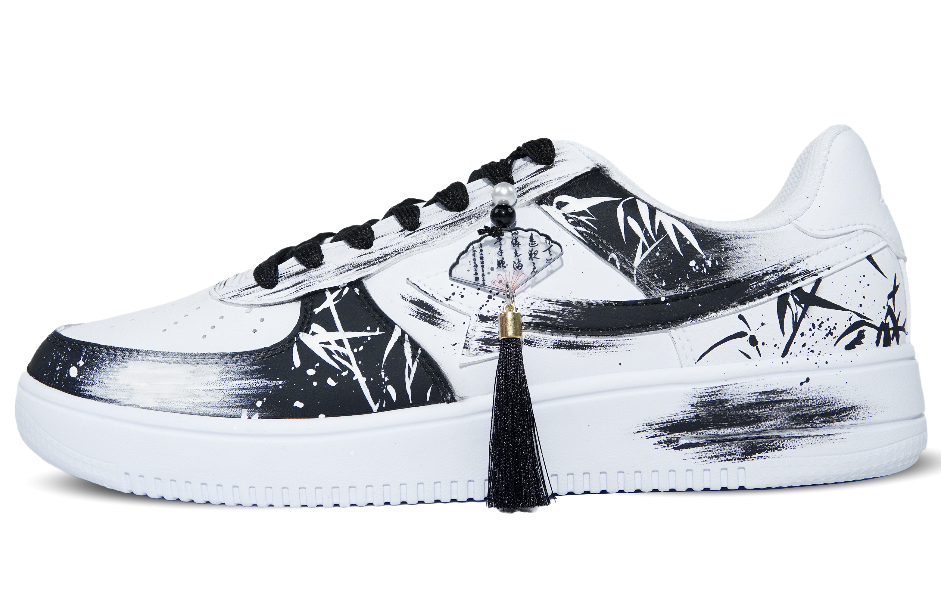 

XTEP Легкие нескользящие низкие кроссовки для скейтбординга Air Force One Balance, мужские, черно-белые