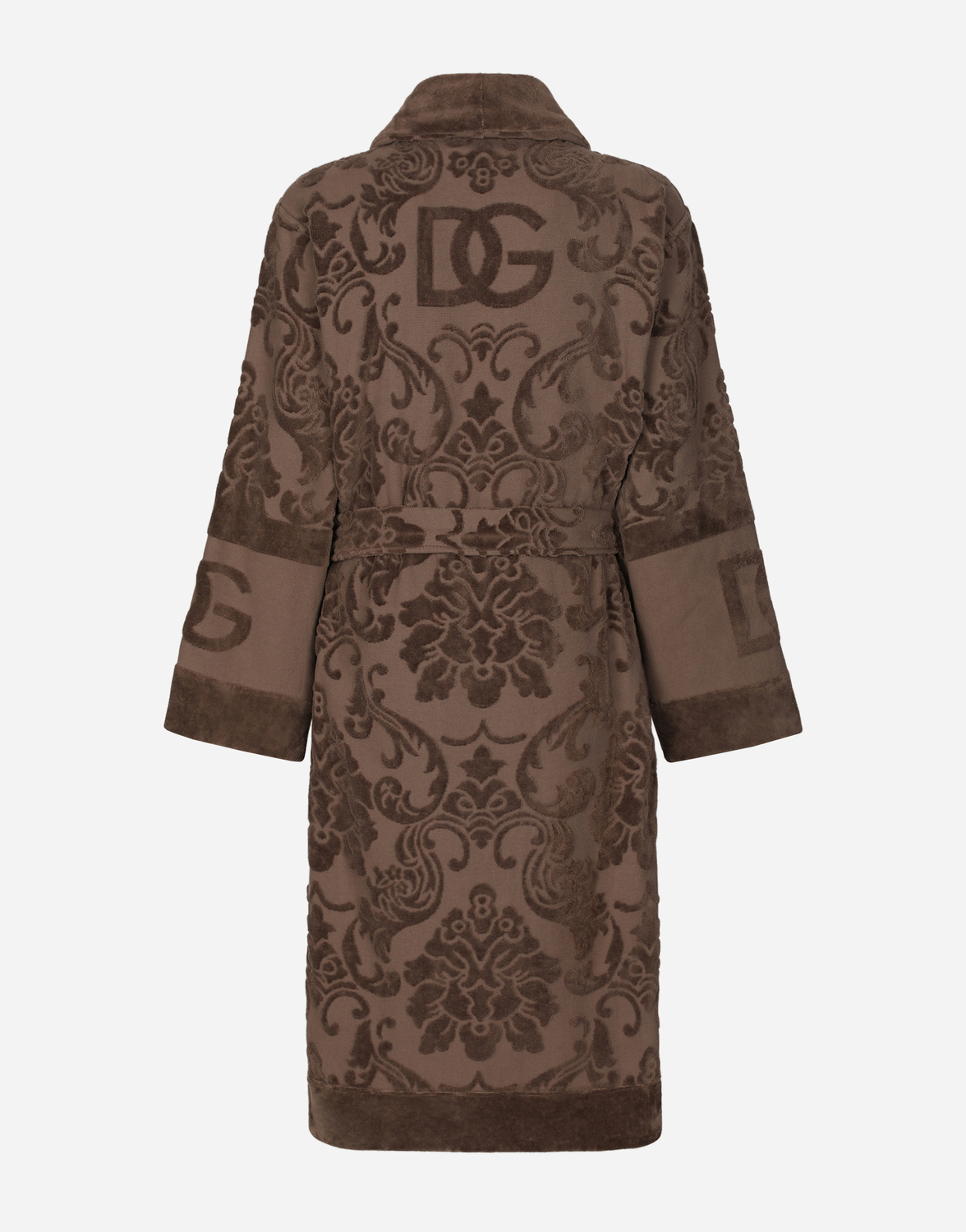 Халат из жаккардовой махровой хлопковой ткани Dolce & Gabbana, мультиколор — фото 2