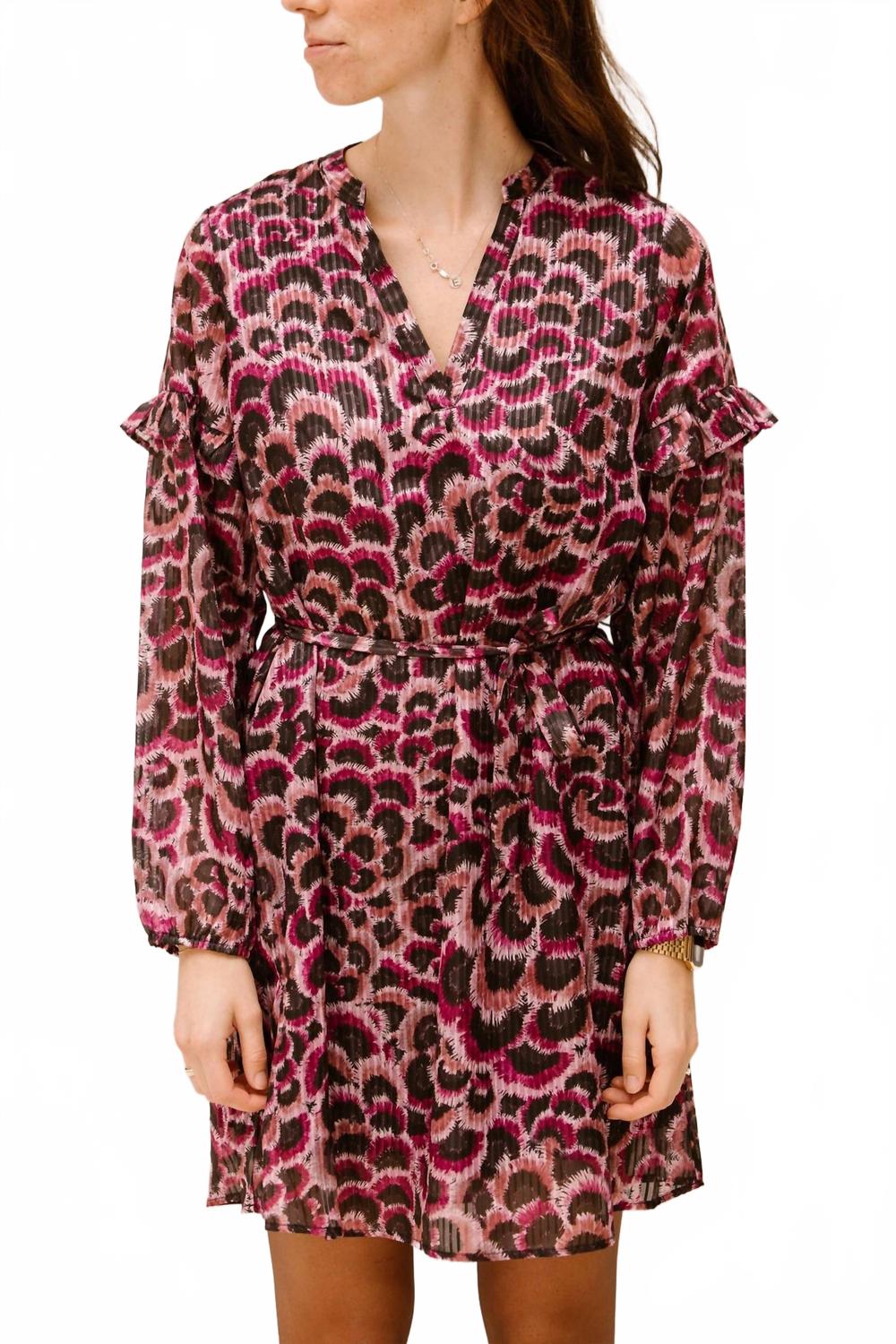 

ESQUALO Платье «Перья струятся» фиолетового цвета