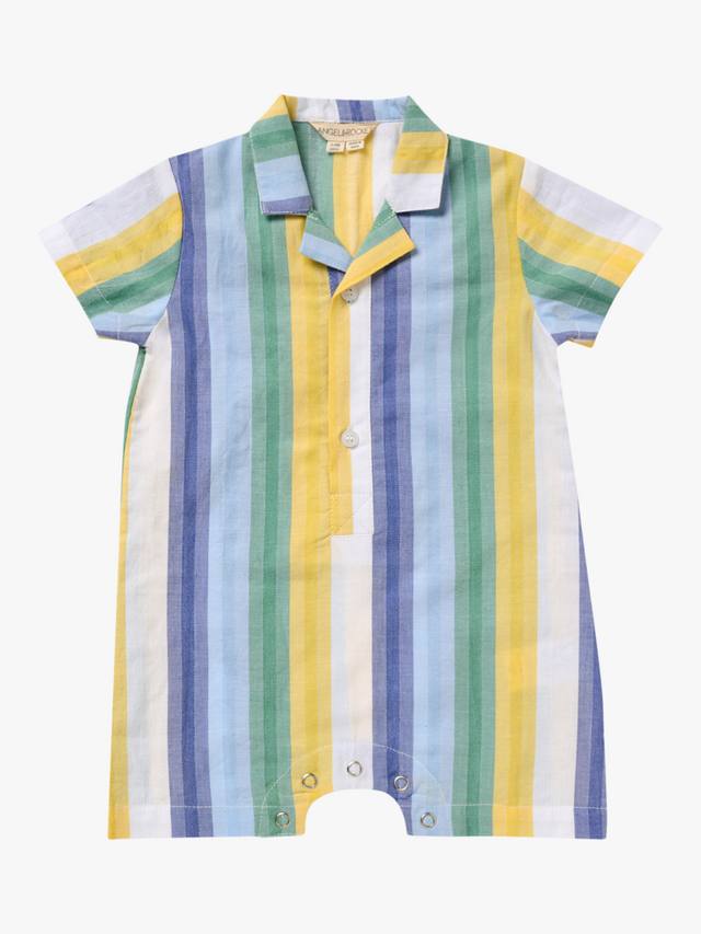 

Детский хлопковый комбинезон в полоску Angel & Rocket, разноцветный