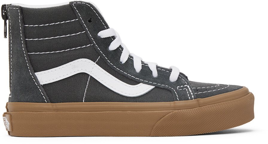 

Детские серые кроссовки Sk8-Hi Zip Gum Little Kids Vans