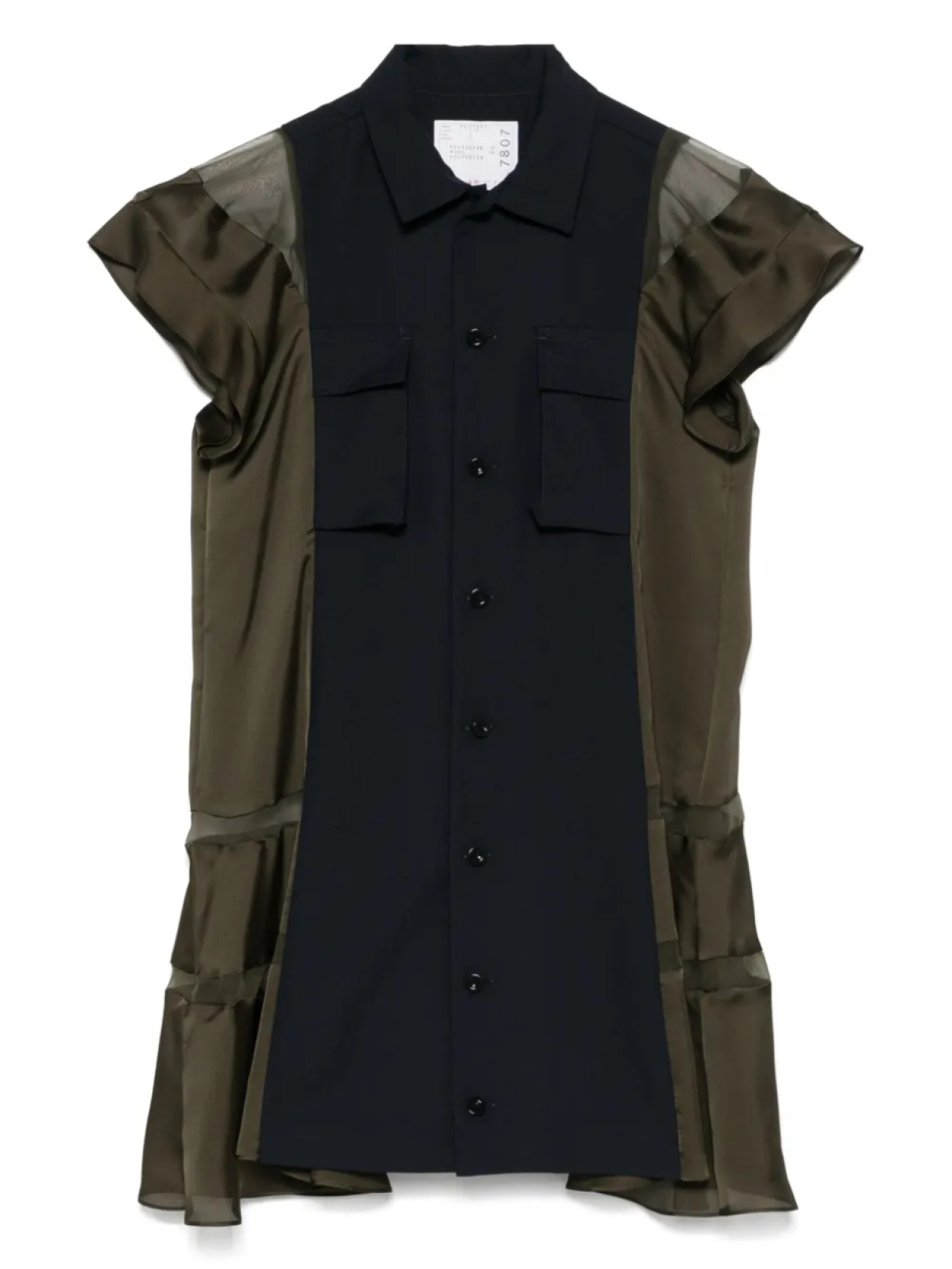 

Sacai платье мини со вставками, синий