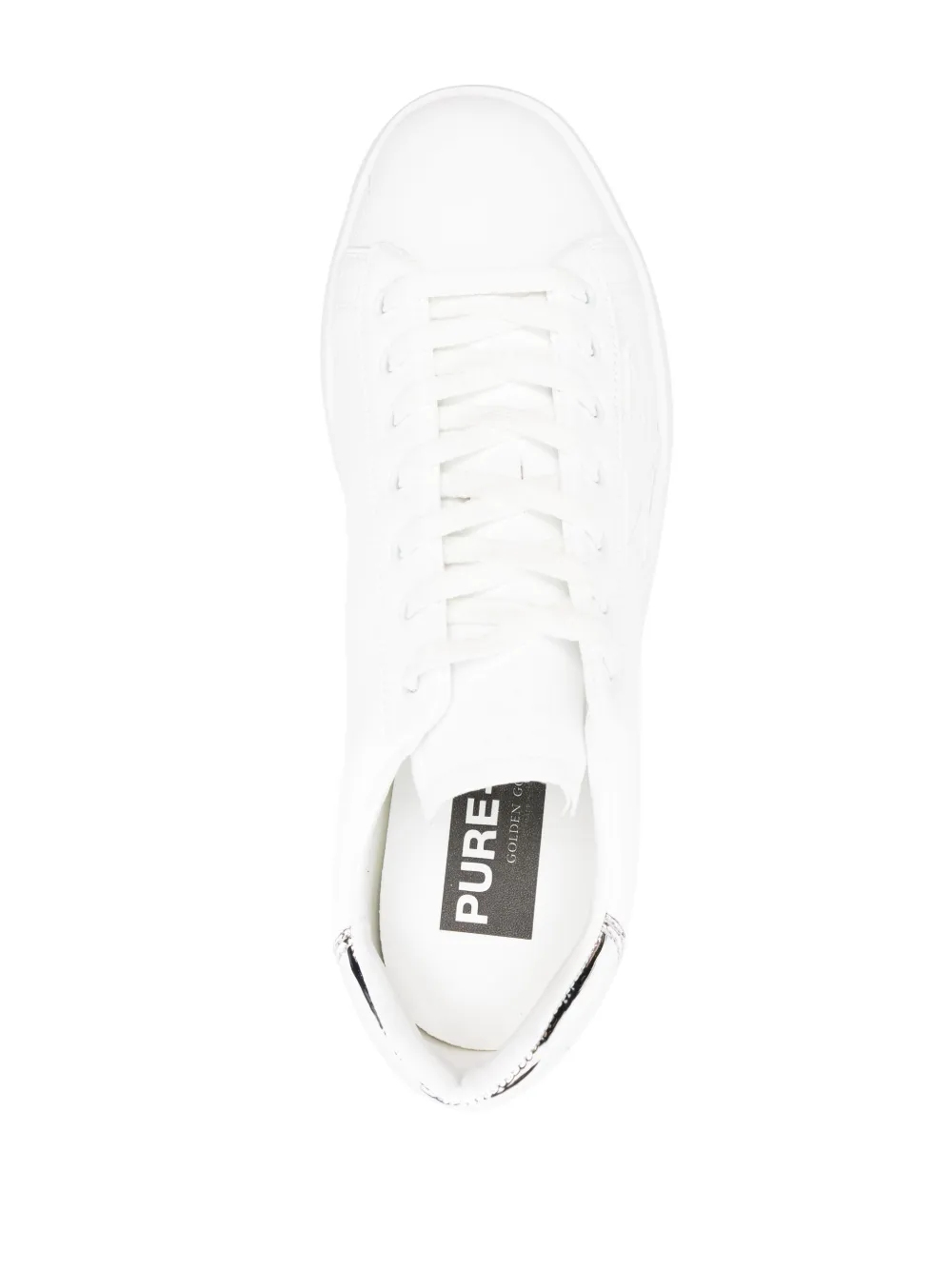 Кроссовки Purestar на шнуровке GOLDEN GOOSE, белый — фото 4