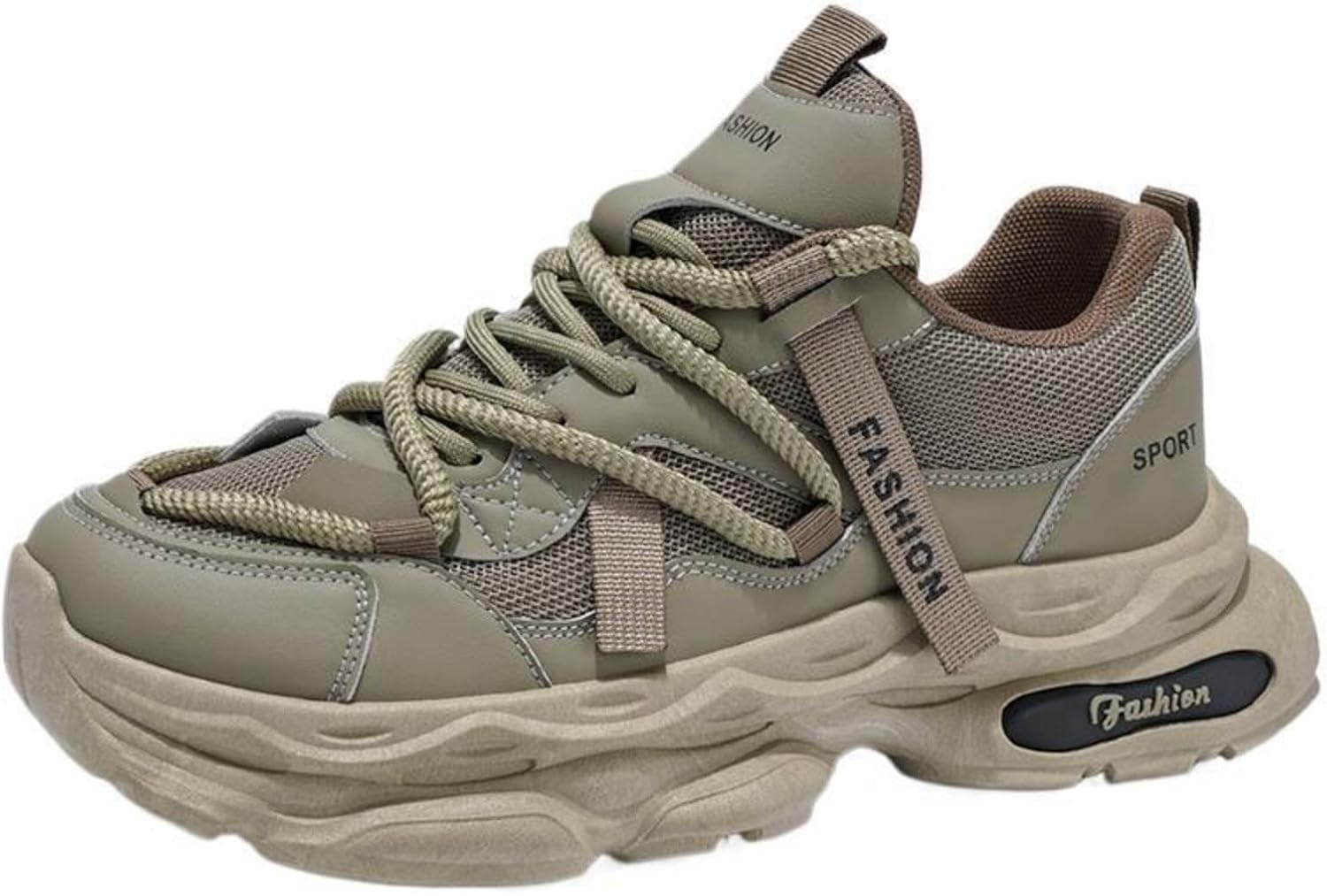 

Мужские кроссовки для ходьбы зеленые Houdbdol, зеленый