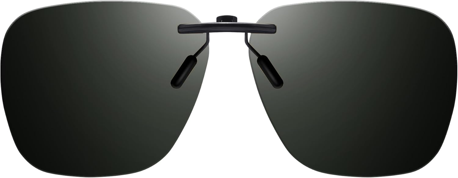 

VIEWBETTER Поляризованные солнцезащитные очки «кошачий глаз» с зажимом для ношения поверх очков с диоптриями, для женщин, защита от УФ-излучения, без оправы, не откидываются вверх SG3168, B01 Grey