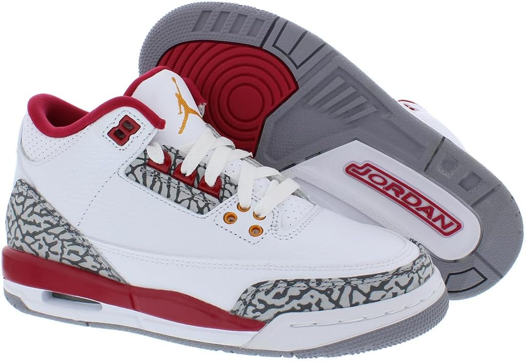 Детские кроссовки Jordan Boy's Air 3 Retro (для малышей), белый/красный — фото 2