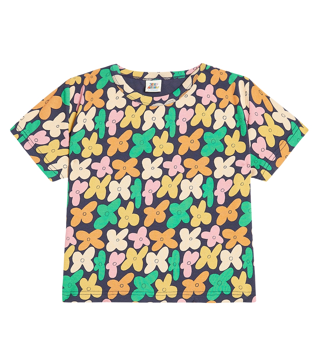 

Футболка Flower Field из хлопковой смеси Jellymallow, темно-синий